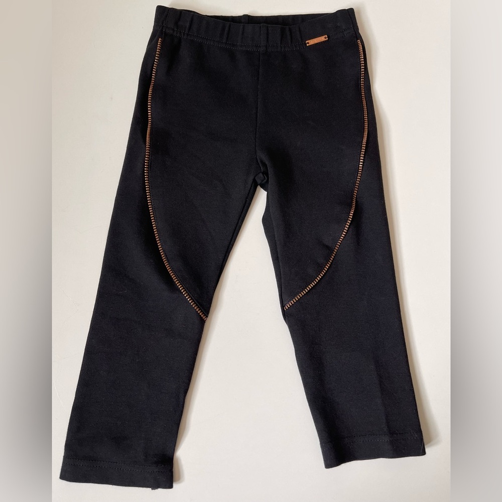 Junior Gaultier Kids Unisex Black Zipper Leggings
